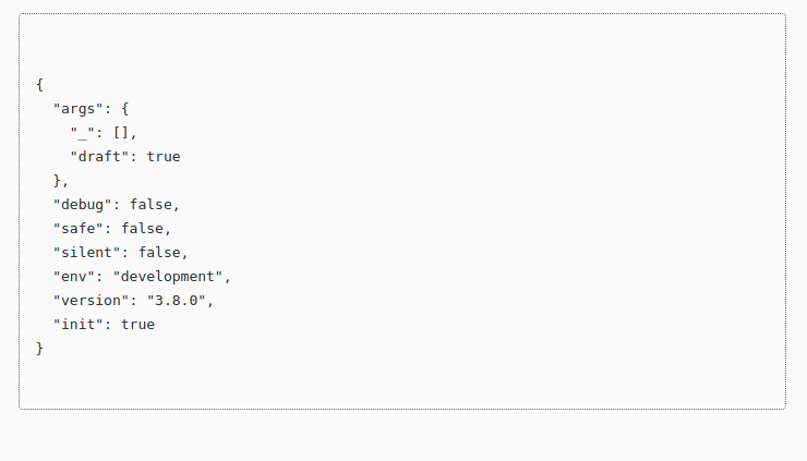 hexo env variable result