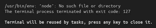 Bin bash no such file. Npm: Command not found Laravel.
